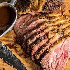 The rib bones are a natural rack: Roasted Garlic Herb Prime Rib Recipe Traeger Grills