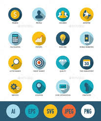 16 Flat Seo Icons Flat Design Icons Icon Design Business Icon