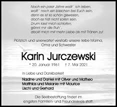 Traurig müssen wir abschied nehmen von meiner lieben frau, unserer guten mutter, oma, schwester, schwägerin und tante christel bast * 18.03.1937 † 10.05.2021 in liebe und dankbarkeit detlef bast stefanie und peter melanie mit daniel. L X0qcna6oarhm