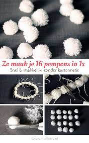 Diy Veel Pompons Tegelijk Maken Sneeuwballengevecht Knutselen Met Wol Kerst Knutselen Knutselen Wol