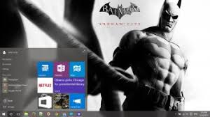 At the moment latest version: Batman Arkham City Windows 10 Theme Themepack Me