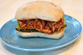 Pesto, tomato, and mozzarella sandwich. Slow Cooker Pulled Barbecue Chicken Sandwiches Recipe Girl