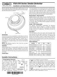 Install wiring in accordance with the. Dsc 410 Smoke Detector Fire Safety License