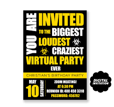 Template Free Quarantine Birthday Invitation Card Pin On Lythium Art Designs