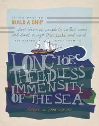If You Want To Build A Ship Whimsical Vintage Typography Etsy Typography Prints Whimsical Print