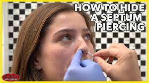 How To Hide A Septum Piercing Youtube