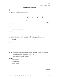 Calon wajib menduduki semua instrumen pentaksiran bagi mata pelajaran yang didaftar. Soalan Percubaan Pt3 Tahun 2015 Terengganu Cartesian Coordinate System Line Geometry