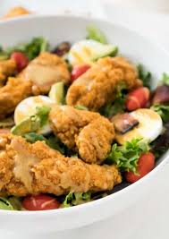 Mix well and set aside. Crispy Chicken Salad With Homemade Honey Mustard Dressing Shaken Together