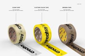 Packing Tape Many Types Mockup Set Packing Tape Brown Tape Mockup