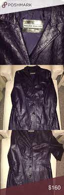 High End Designer Of Italian Leather Trench Purple Leather Leather Italian Leather