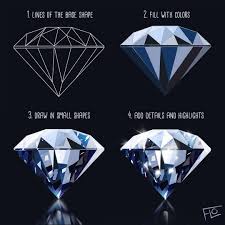Floortjesart Digitalart Diamond Tutorial Stepbystep Digital Art Tutorial Crystals Art Drawing Digital Painting