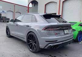 Rodwraps Audi Q8 Audi Q8 Audiq8 Nardogrey Nardogray Stance Slammed Quattro Vinylwrapbeast Nurburgring Rodwraps Audi Rs Top Luxury Cars Audi