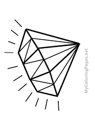 Diamond Printable Coloring Page Diamond Printable Coloring Pages Diamond Template