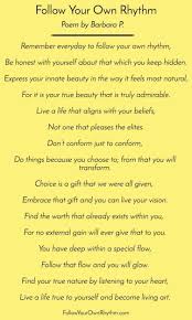 Inspirational Poem About What It Means To Follow Your Own Rhythm Inspirational Poems Motivation Success Poetry Inspiration