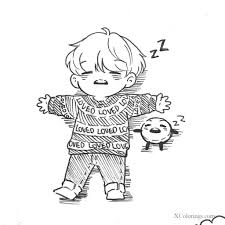 Bts logo and transparent png images free download. Bts Bt21 Coloring Pages Boy And Shooky Xcolorings Com