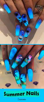 18 Cute Summer Nails Designs To Copy Right Now Blue Ombre Nails Nails Cute Summer Nail Designs