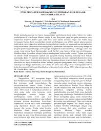 Pengukuran persepsi manfaat dan persepsi kemudahan terhadap sikap serta dampaknya atas penggunaan ulang online shopping pada ecommerce. Pdf Studi Pengaruh Daring Learning Terhadap Hasil Belajar Matematika Kelas Iv