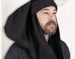 Dark Green Velvet Medieval Hood for Men , Chaperone, Chaperon, Medieval  Headdress