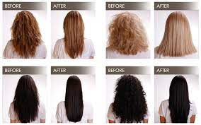Brazilian Blowout Before Amp After Studio Platinum Salon Full Keratin Hair Treatment Hair Straightening Treatment Keratin Treatment