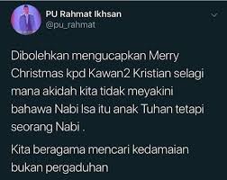 We would like to show you a description here but the site won't allow us. Hukum Mengucapkan Merry Christmas Kepada Penganut Kristian