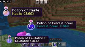 To see how much time is remaining for the effect, go to your inventory menu. Potion Minecraft Addon