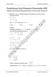 Contoh soal lomba matematika tk b. Solusi Soal Olimpiade Matematika Wardaya College Pdf Free Download