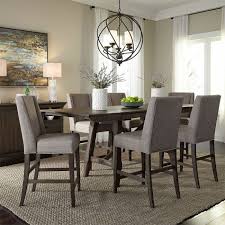 Homesailing 4 comfy armchairs dining room chairs with arms only grey fabric upholstered kitchen chairs high back button tufted padded side chairs for living room wood oak legs chairs (gray set of 4) 4.4 out of 5 stars. Double Brindge Counter Height Dining Set W Upholstered Chairs Liberty Furniture Furniture Cart
