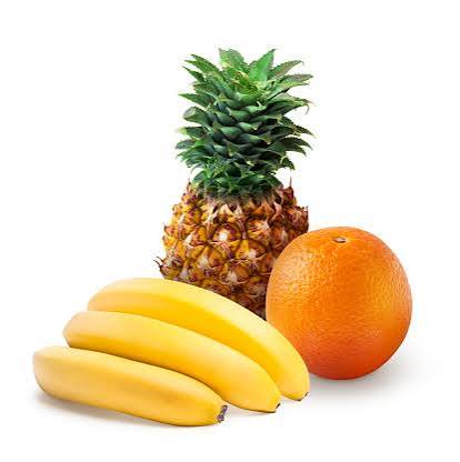 Tropikal Meyve Ananas Portakal Ve Muz Izole Stok Fotoğraflar & Ananas'nin Daha Fazla Resimleri - Ananas, Beyaz Arka Fon, Birikim - iStock