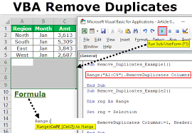 Vba Remove Duplicates How To Remove Duplicate Values In