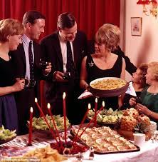 Given the type of party, we will discuss the convenient types of food. When Frankfurters Fondue And Hostess Trolleys Were In Fashion Hilariously Naff Dinner Party Photos Reveal The Way We Used To Dine Daily Mail Online