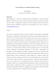 Itu,sehubungan dengan berpandukan teori adaptasi oleh john. Pdf Gender Differences In English Language Teaching