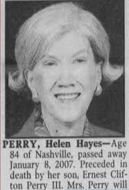 Helen Hayes Perry (1922-2007)