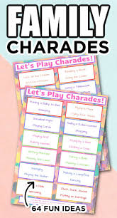 The timer starts after the card has been read. Family Charades Free Printable Game Made With Happy