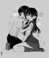 Teasing her ear😏 (by Yamasezenn : rbokunokokoro