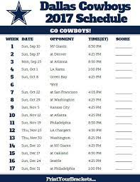 2017 Dallas Cowboys Football Schedule Dallas Cowboys Schedule Dallas Cowboys Football Cowboys Schedule