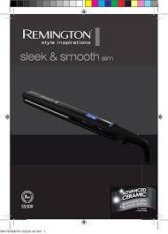 Delivering 86% more shine* and 82% less frizz*, the advanced . Remington S5500 Hair Straightener Instructions For Use Manualzz