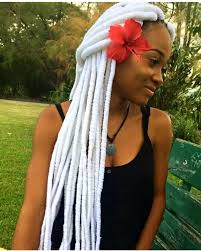 Black And Platinum Blonde Box Braids Arn Locs Again White Hair Platinum Blonde Melanin Special Whitehair Hairinspiration Fauxlocs Yarn Braids Styles Grey White Hair Box Braid Hair