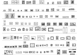 Download Picture Frames 4 Dwg Free Cad Blocks Download