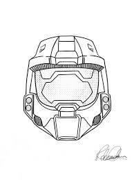 Finally, draw a small circle on each side of the lines. Master Chief Helmet Drawing Google Search