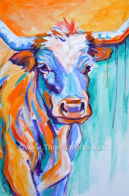 Sunrise Longhorn T Paden Wmm Jpg 713 1080 Cow Painting Bull Painting Cow Art
