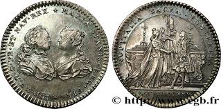 Marie leszczynska (ou marie leczinska, forme simplifiée), née le 23 juin 1703 à breslau et morte le 24 juin 1768 à versailles, est une noble polonaise devenue reine de france par son mariage avec le roi louis xv. Love And Marriage Mariage De Louis Xv Et Marie Leczinska 1725 Fjt 228154 Jetons