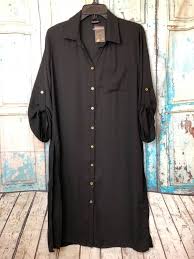 Black And Gold Dress Shirts Womens Rue21 Black Shirt Dress Gold Tone Buttons Size Large New Clothing Shoes Accessories Women S Clothing Dresses Eba Black Shirt Dress Shirt Dress Dresses