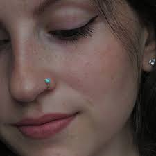 Opal Septum Ring, Septum Piercing, 16G 18G 20G 22G, Septum Ring, Gold Nose  Septum Ring,nose Ring,tiny Septum Ring,october's Birthstone,gift