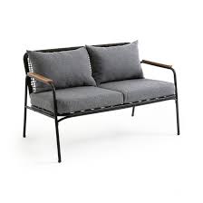 Ambiance guinguette, bord de mer, contemporain, classique et bien d'autres encore. Canape De Jardin 2 Places Kalitus La Redoute Interieurs Noir Gris La Redoute
