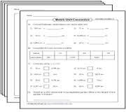 Conversion worksheet, temperature conversion worksheet and customary length conversions worksheet. Metric Unit Conversion Worksheets