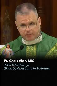 This morning Fr. Chris Alar showed us a number of moments in Scripture  where St. Peter’s papacy is evident. It is obvious that Jesus has delegated  his authority and power to hear confessions and ...