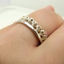 Spooky Wedding Rings 4 Evah Skull Wedding Ring Skull Engagement Ring Gothic Engagement Ring