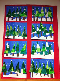 Kunst In Der Grundschule Winterbild Weihnachten Kunst Grundschule Kunst Grundschule Winterkunst