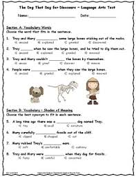 Printer, paper or craft paper, scissors, glue stick, coloring & writing tools. The Dog That Dug For Dinosaurs Language Arts Test 2nd Grade Tpt