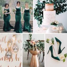 Seriously Stunning Hunter Green Rose Gold Wedding Inspiration Green Gold Weddings Wedding Rose Gold Theme Gold Wedding Colors